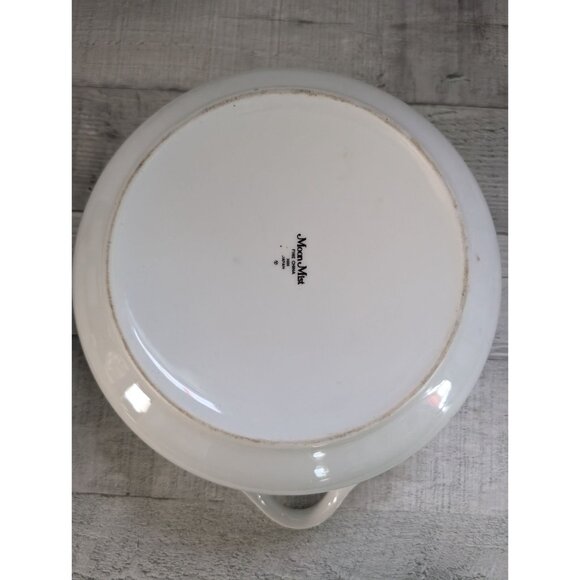 Moon Mist White Porcelain Covered Casserole Dish Floral 2 Qt  Vintage Collectibl - Picture 4 of 4